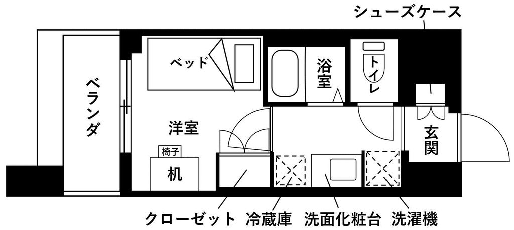 レジディア仙台支倉の間取り