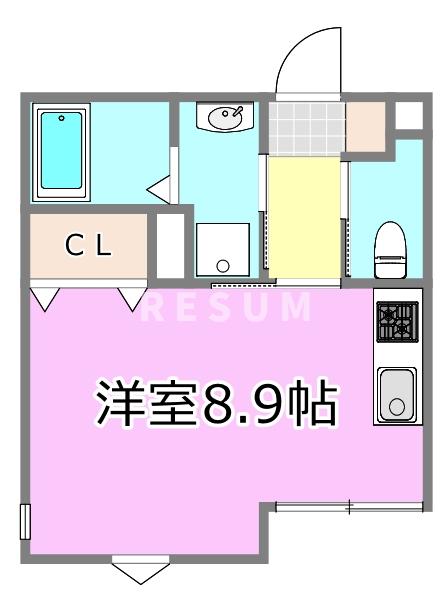 千葉県千葉市中央区末広１（アパート）の賃貸物件の間取り