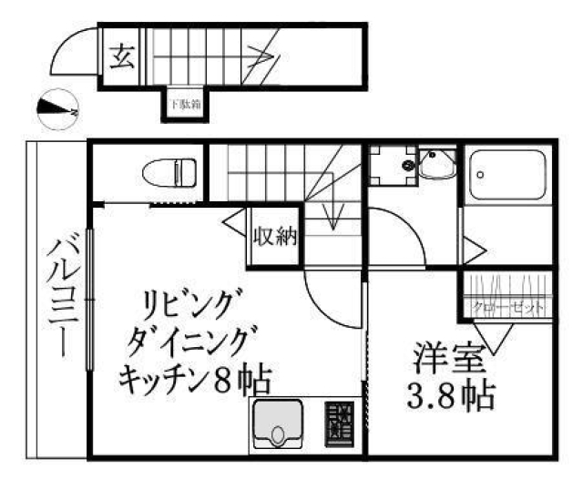 エスト小坂の間取り