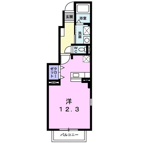 【豊川市小田渕町のアパートの間取り】