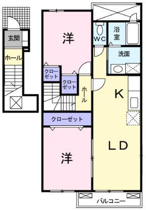 カルム　メゾン２の間取り