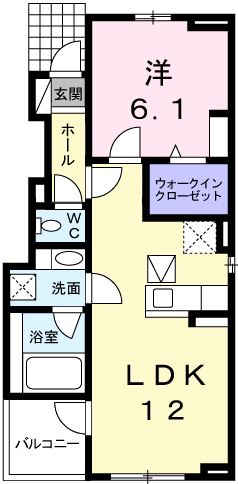 姫路市香寺町溝口のアパートの間取り