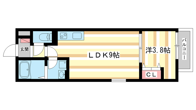 大和郡山市筒井町のアパートの間取り