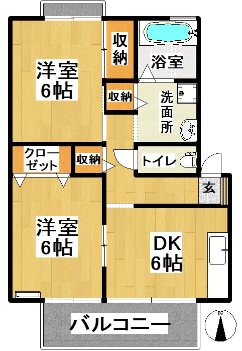 グリーンエステート久保台Ａ棟の間取り