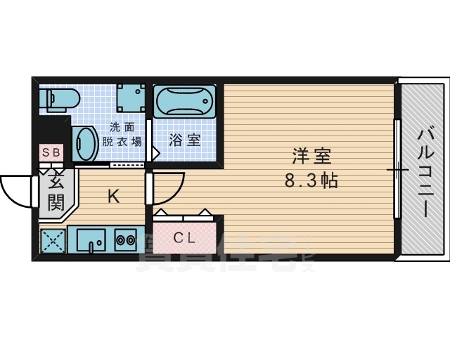 交野市私部西のマンションの間取り