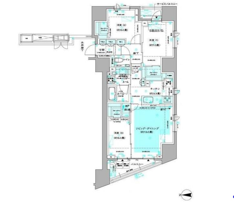 中野区南台のマンションの間取り