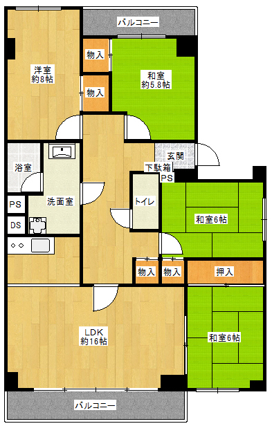 シーアイハイツ千里桃山台C棟の間取り