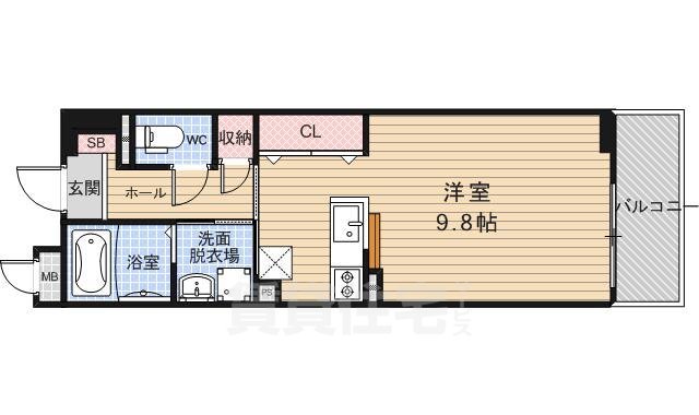 大津市際川のマンションの間取り