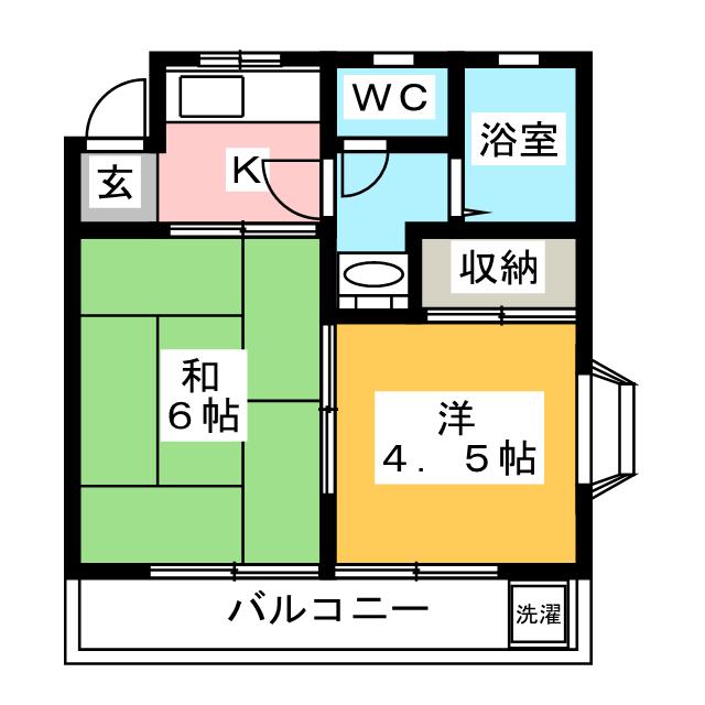 赤山コーポの間取り