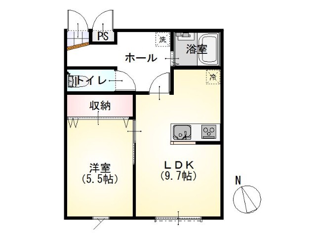 ラフィネ千秋城下町の間取り