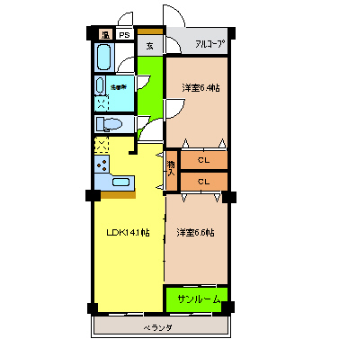 さくらいマンション青島Aの間取り