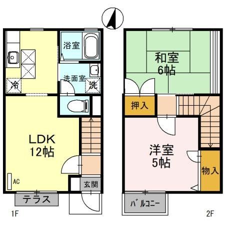 久喜市栗原のアパートの間取り