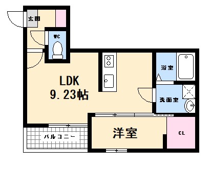 広島市西区古江新町のアパートの間取り