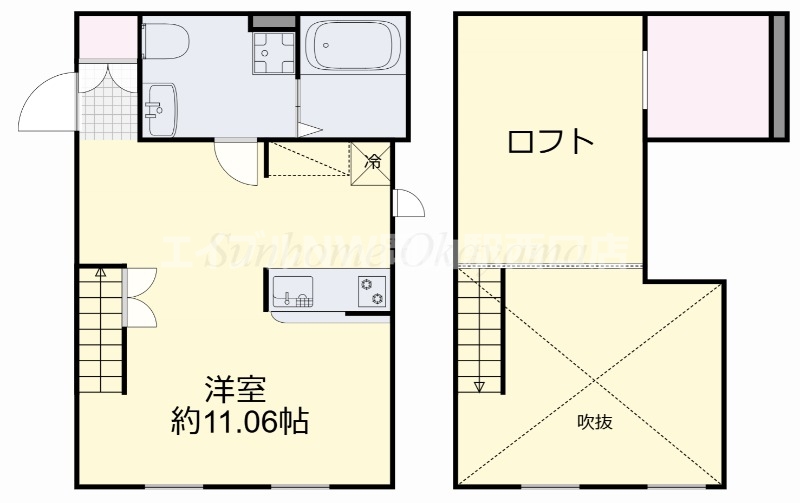 プリマガーデン岡山　壱番館の間取り