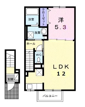 高松市木太町のアパートの間取り