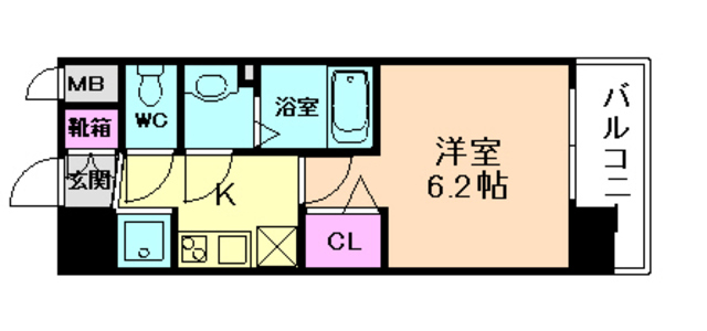 プレサンスOSAKA三国ネオスの間取り