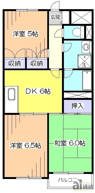 【小平市小川東町のマンションの間取り】