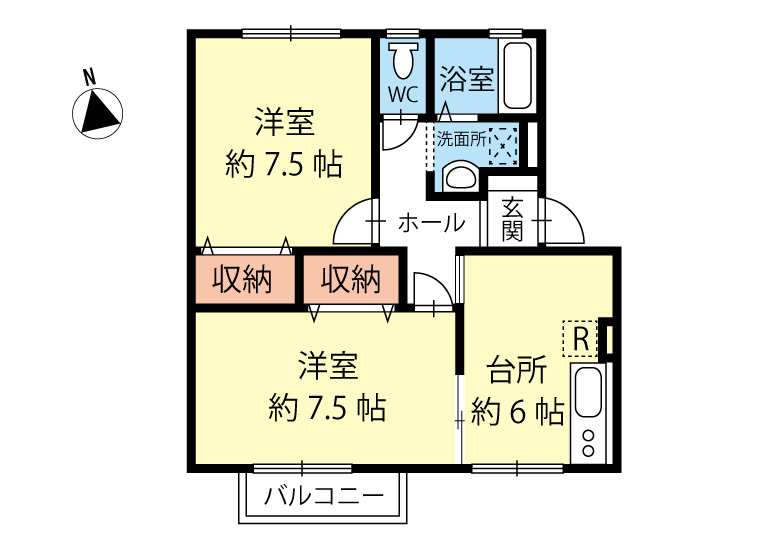 ロイヤルガーデン山二の間取り