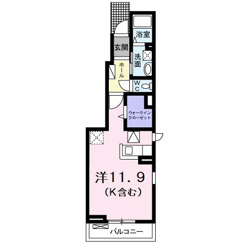 徳島市南島田町のアパートの間取り