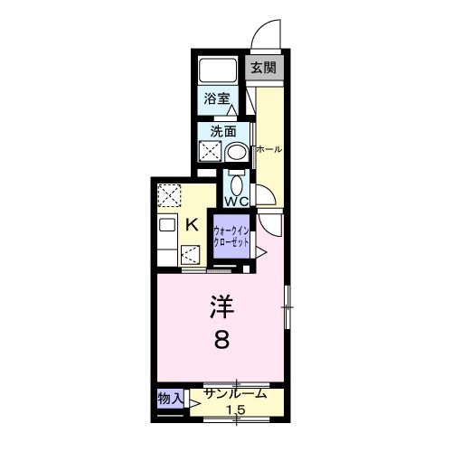 八戸市大字長苗代のアパートの間取り