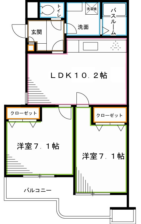 杉並区天沼のマンションの間取り