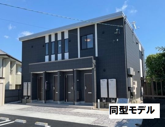 【仮）日立市金沢町新築アパートの建物外観】