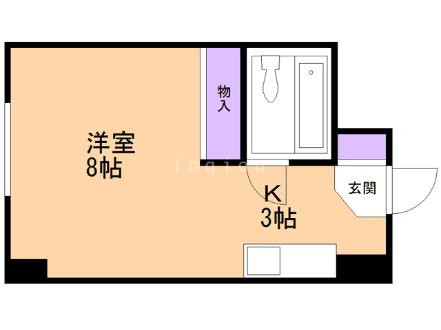 札幌市北区北十八条西のマンションの間取り