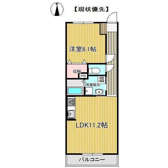 山形市南館のアパートの間取り