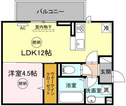 北九州市門司区葛葉のアパートの間取り