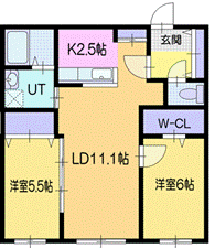 千歳市青葉のマンションの間取り