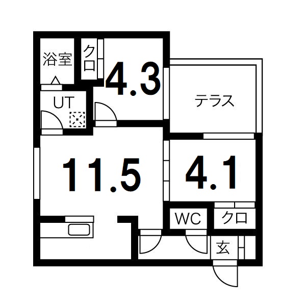 【REVE平岸23(レイブ)の間取り】