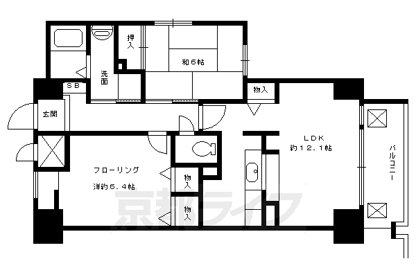 ロザーンジュ堀川の間取り