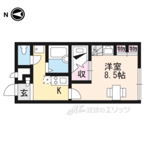 蒲生郡日野町大字松尾のアパートの間取り