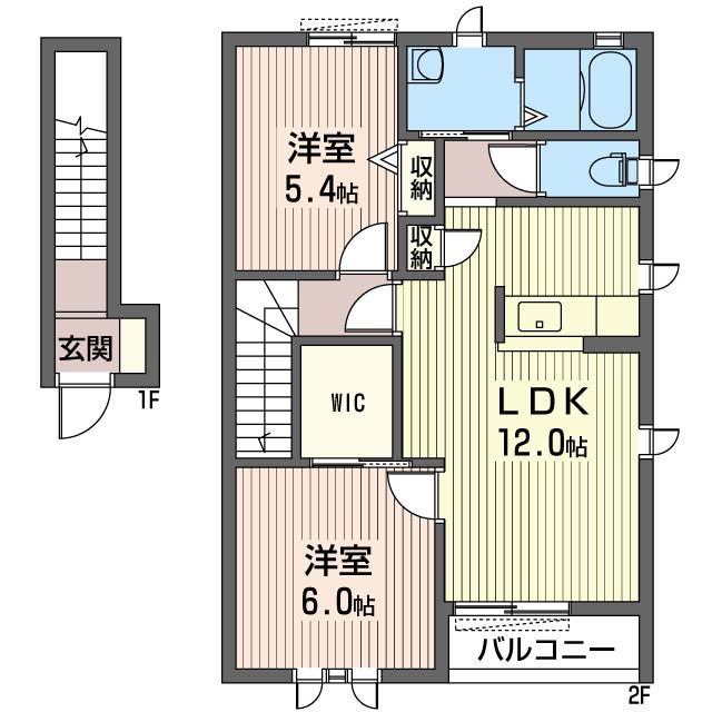 カーサノーチェAの間取り