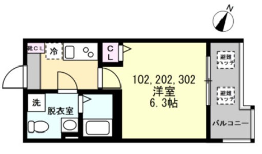 ベイルーム県立大学ＷＥＳＴの間取り