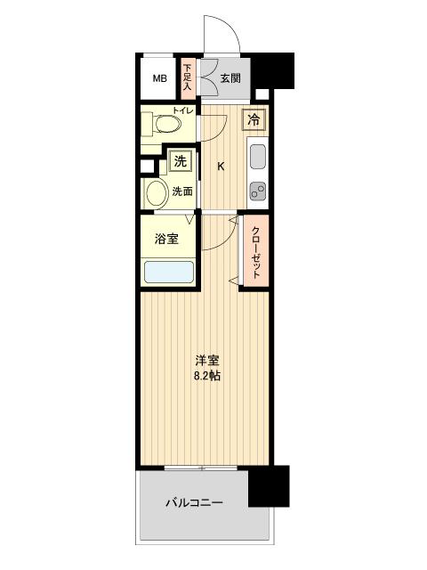 仙台市宮城野区新田のマンションの間取り