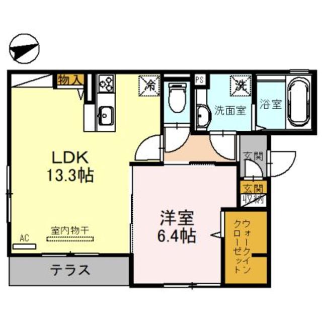 大阪市鶴見区茨田大宮のアパートの間取り