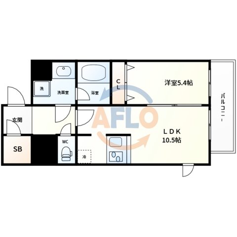 プレサンス松屋町駅前デュオの間取り