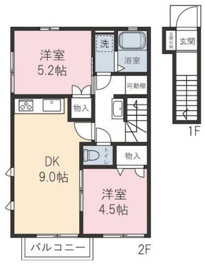 練馬区南大泉のアパートの間取り