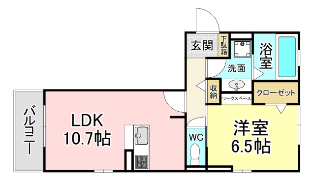 北九州市門司区柳町のアパートの間取り