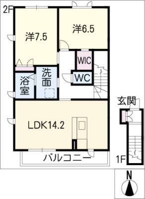 鳥澄グリーンヒルズ　Ｂ棟の間取り