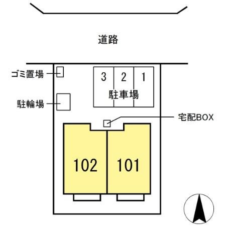 【新築　鎌取駅徒歩19分　鉄骨造2階建　ZEH-Mの駐車場】