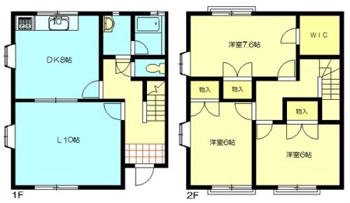 鎌倉市笛田のアパートの間取り