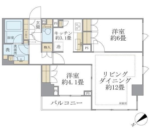 Brillia日本橋茅場町の間取り