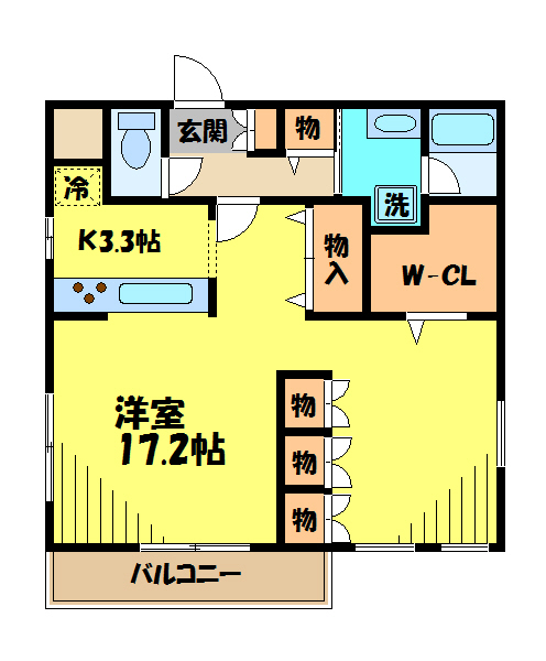 府中市八幡町のマンションの間取り