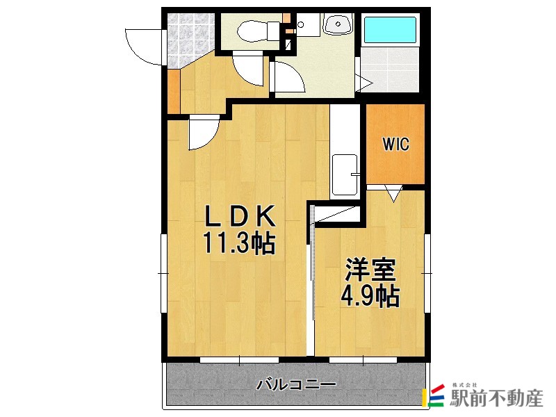 鳥栖市原古賀町のマンションの間取り