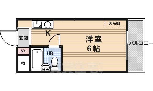 京都市右京区太秦多藪町のマンションの間取り