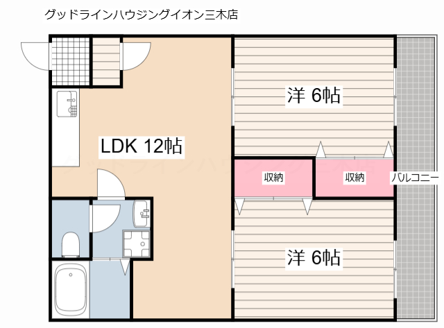 flat大村の間取り