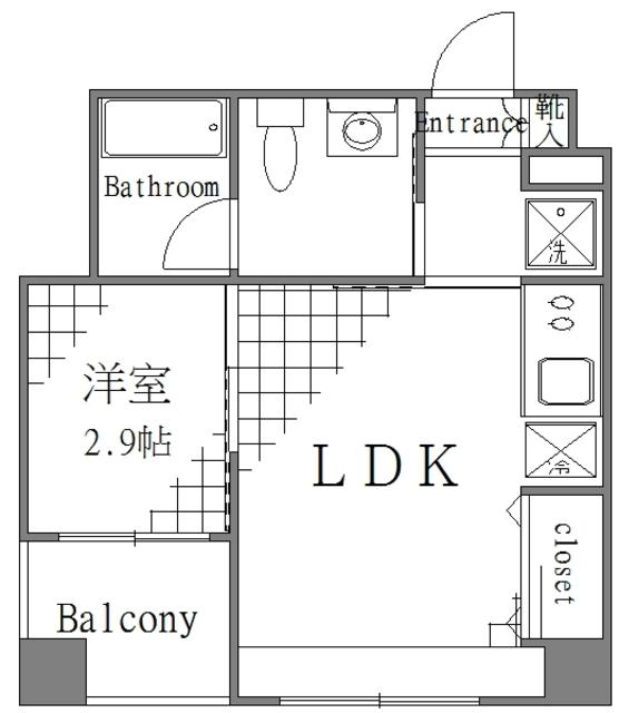 台東区東上野のマンションの間取り