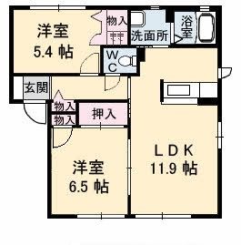 シャーメゾン明月　Ｃ棟の間取り